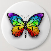 Rainbow-Schmetterling Monarch Button (Vorderseite)