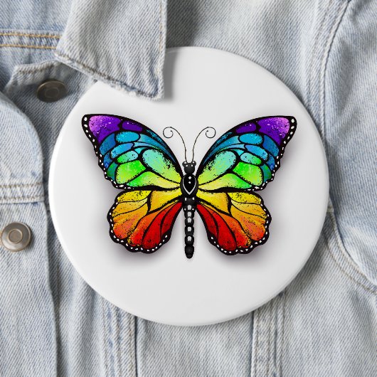 Rainbow-Schmetterling Monarch Button (Beispiel)