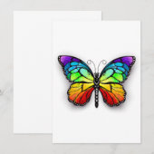 Rainbow-Schmetterling Monarch Dankeskarte (Vorne/Hinten)
