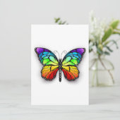 Rainbow-Schmetterling Monarch Dankeskarte (Stehend Vorderseite)