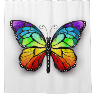Rainbow-Schmetterling Monarch Duschvorhang