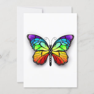 Rainbow-Schmetterling Monarch Einladung