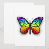 Rainbow-Schmetterling Monarch Einladung (Vorne/Hinten)