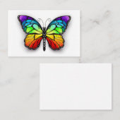 Rainbow-Schmetterling Monarch Empfehlungskarte (Vorne/Hinten)