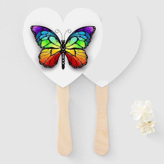 Rainbow-Schmetterling Monarch Fächer (Vorne und Hinten)