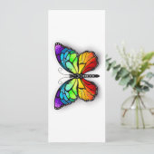 Rainbow-Schmetterling Monarch Feiertagskarte (Stehend Vorderseite)