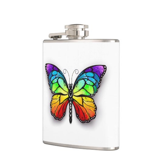 Rainbow-Schmetterling Monarch Flachmann (Links)