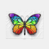Rainbow-Schmetterling Monarch Fleecedecke (Vorderseite (Horizontal))