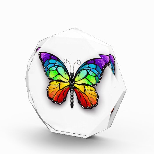 Rainbow-Schmetterling Monarch Fotoblock (Rechts)