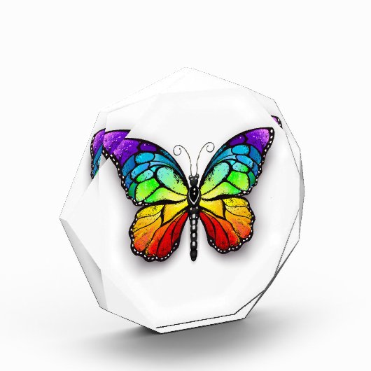 Rainbow-Schmetterling Monarch Fotoblock (Links)