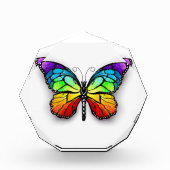 Rainbow-Schmetterling Monarch Fotoblock (Vorderseite)