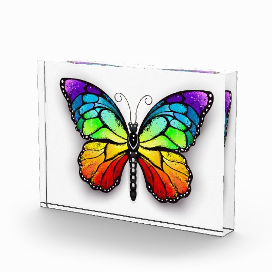 Rainbow-Schmetterling Monarch Fotoblock (Rechts)