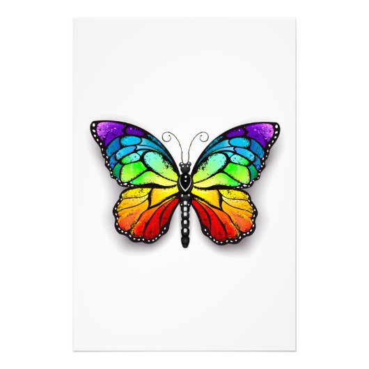 Rainbow-Schmetterling Monarch Fotodruck (Vorne)