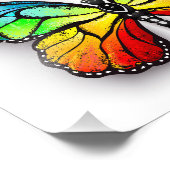 Rainbow-Schmetterling Monarch Fotodruck (Ecke)