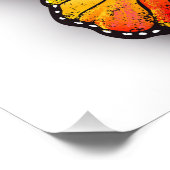 Rainbow-Schmetterling Monarch Fotodruck (Ecke)
