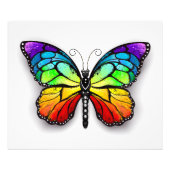 Rainbow-Schmetterling Monarch Fotodruck (Vorne)