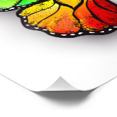 Rainbow-Schmetterling Monarch Fotodruck (Ecke)