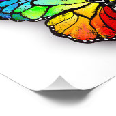 Rainbow-Schmetterling Monarch Fotodruck (Ecke)