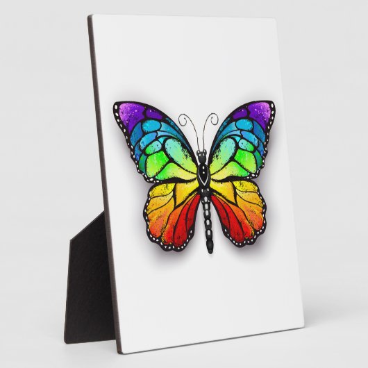 Rainbow-Schmetterling Monarch Fotoplatte (Seite)