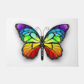 Rainbow-Schmetterling Monarch Fußmatte (Vorderseite)