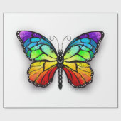 Rainbow-Schmetterling Monarch Geschenkpapier (Flach)
