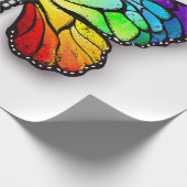 Rainbow-Schmetterling Monarch Geschenkpapier (Ecke)