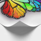 Rainbow-Schmetterling Monarch Geschenkpapier (Ecke)