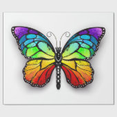 Rainbow-Schmetterling Monarch Geschenkpapier (Flach)