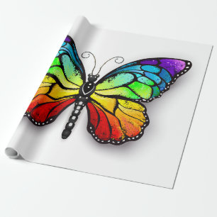Rainbow-Schmetterling Monarch Geschenkpapier