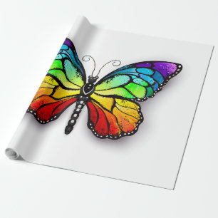 Rainbow-Schmetterling Monarch Geschenkpapier