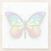 Rainbow-Schmetterling Monarch Glasuntersetzer (Rückseite)