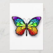 Rainbow-Schmetterling Monarch Hinweiskarte (Vorderseite)