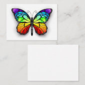 Rainbow-Schmetterling Monarch Hinweiskarte (Vorne/Hinten)