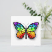 Rainbow-Schmetterling Monarch Hinweiskarte (Stehend Vorderseite)