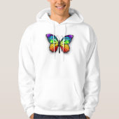 Rainbow-Schmetterling Monarch Hoodie (Vorderseite)