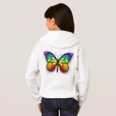 Rainbow-Schmetterling Monarch Hoodie (Schwarz voll)