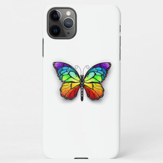 Rainbow-Schmetterling Monarch iPhone Hülle (Rückseite)