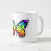 Rainbow-Schmetterling Monarch Jumbo-Tasse (Vorderseite Rechts)