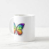 Rainbow-Schmetterling Monarch Kaffeetasse (Vorderseite Links)
