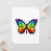 Rainbow-Schmetterling Monarch Karte (Vorderseite/Rückseite Beispiel)