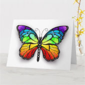 Rainbow-Schmetterling Monarch Karte (Gelbe Blume)