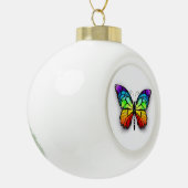 Rainbow-Schmetterling Monarch Keramik Kugel-Ornament (Links)
