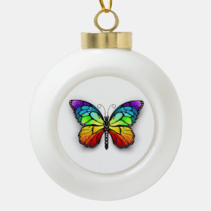 Rainbow-Schmetterling Monarch Keramik Kugel-Ornament