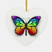 Rainbow-Schmetterling Monarch Keramik Ornament (Vorne)