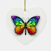 Rainbow-Schmetterling Monarch Keramik Ornament (Hinten)