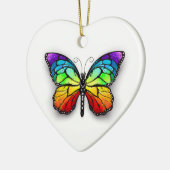 Rainbow-Schmetterling Monarch Keramik Ornament (Links)