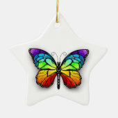 Rainbow-Schmetterling Monarch Keramik Ornament (Vorne)