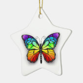 Rainbow-Schmetterling Monarch Keramik Ornament (Links)
