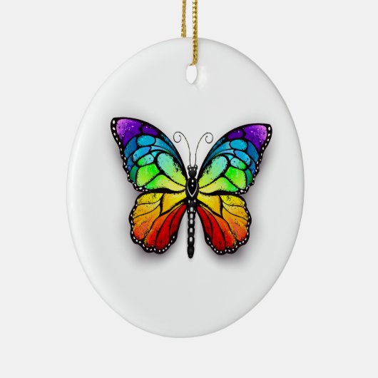 Rainbow-Schmetterling Monarch Keramik Ornament (Rechts)