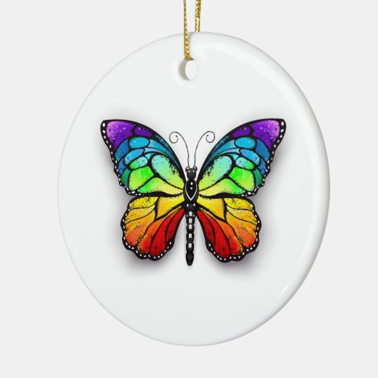Rainbow-Schmetterling Monarch Keramik Ornament (Links)